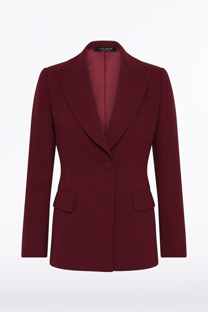 MERLOT CREPE CLASSIC JACKET