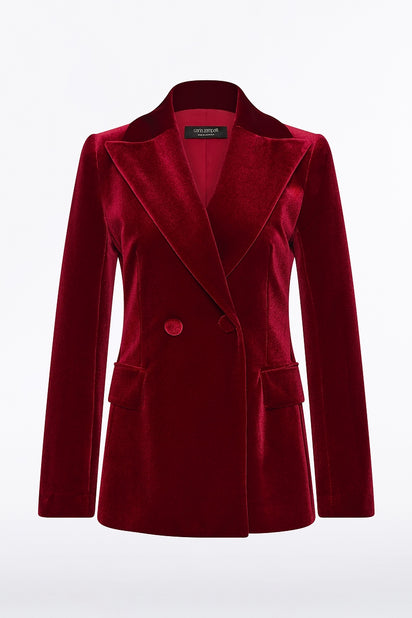 ROUGE VELVET TUXEDO JACKET