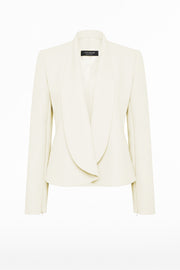 WHITE SHAWL COLLAR JACKET