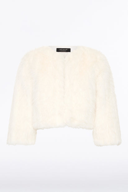 IVORY PIUMA FUR BOLERO