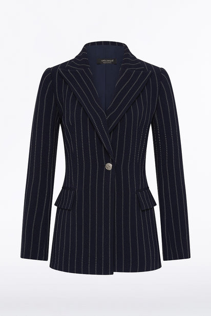 NAVY PINSTRIPE JACKET