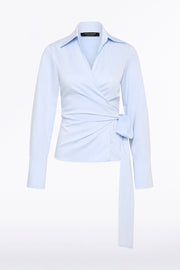 CHAMBRAY WRAP TOP
