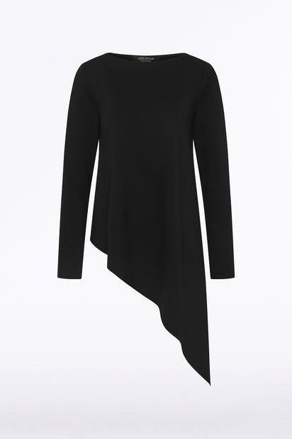 BLACK PONTE ASYMMETRIC TOP