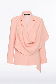 PALE ROSE CREPE SCARF JACKET
