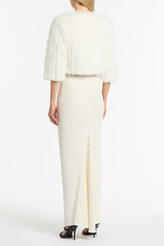 IVORY PIUMA FUR BOLERO