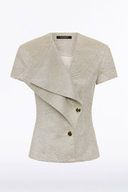 STRIPED GOLD DOUBLE-BREASTED VEST