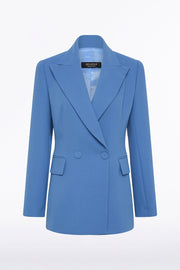 ATLAS CREPE DOUBLE BREASTED RELAXED BLAZER