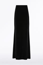 BLACK VELVET COLUMN SKIRT