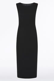BLACK CREPE SHEATH DRESS