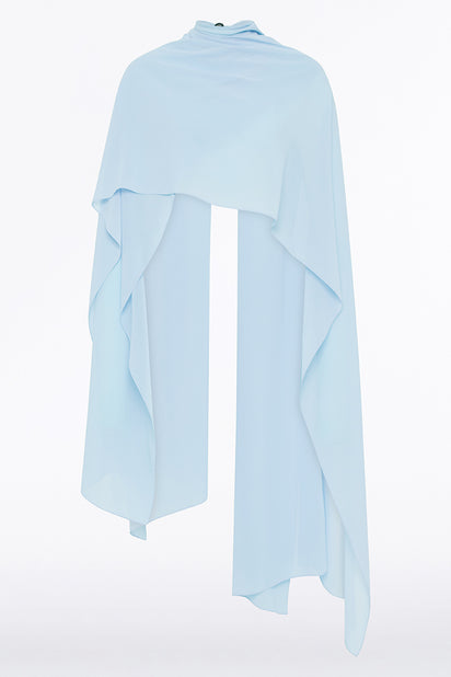 PALE BLUE GEORGETTE CASCATA WRAP