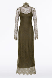 JUNIPER CHANTILLY LACE SLEEVED GOWN