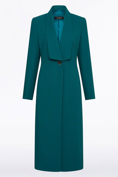 SERPENTINE CREPE SHAWL COLLAR COAT