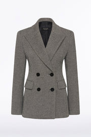 TWILL COATING DOUBLE BREASTED BLAZER