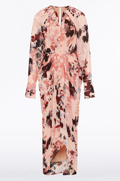 FIORI ETEREA GEORGETTE WATERFALL DRESS