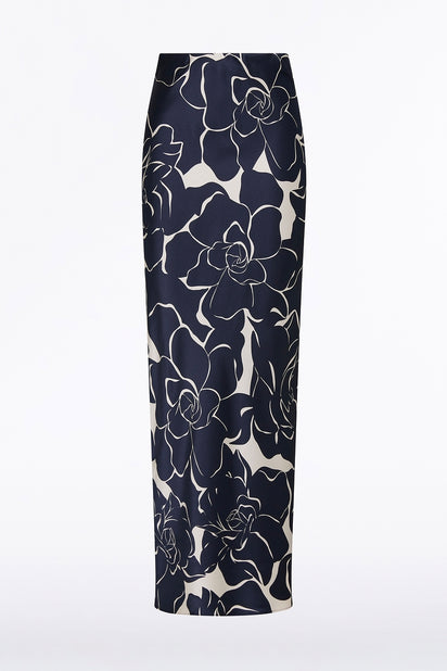 CELESTIAL PETALS SILK VISCOSE BIAS SKIRT