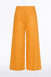AMBER LINEN WAISTED CROP PANT