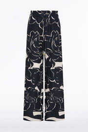 CELESTIAL PETALS LINEN TIE WAIST PANT