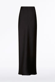 BLACK SATIN BIAS SKIRT