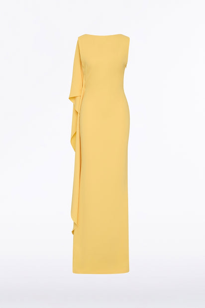 POLLEN CREPE COWL BACK GOWN
