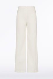 IVORY LINEN WAISTED PANT