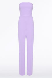 LILAC CREPE STRAPLESS JUMPSUIT