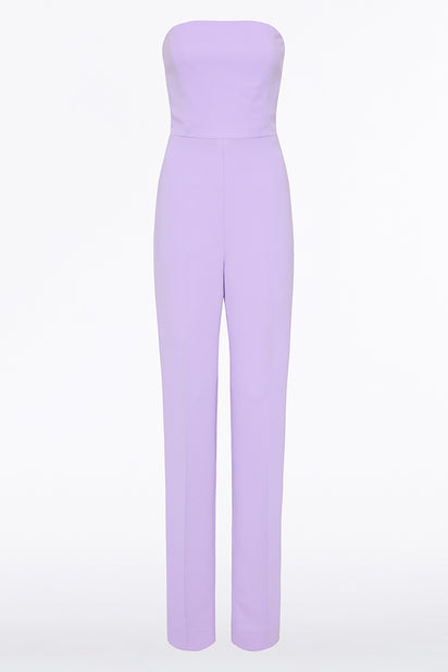 LILAC CREPE STRAPLESS JUMPSUIT