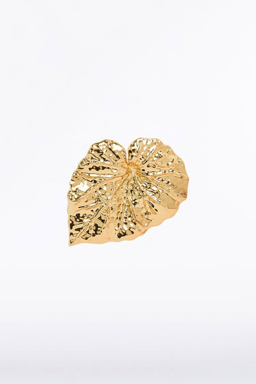 GOLD LEAF BROOCH