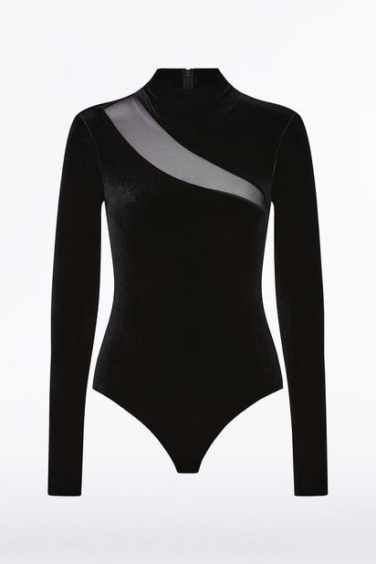 BLACK VELVET BODYSUIT