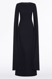 NAVY CREPE CELEBRATION SLEEVE GOWN