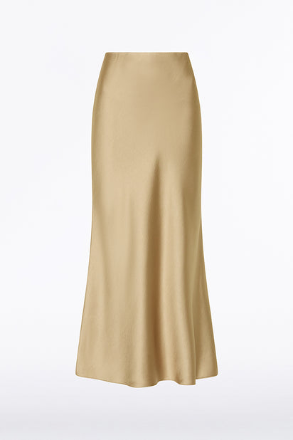 TOURMALINE SATIN MIDI SKIRT