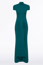 SERPENTINE CREPE CAP SLEEVE GOWN