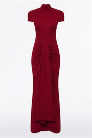 CABERNET CREPE CAP SLEEVE GOWN