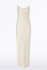 IVORY SATIN ACETATE COWL FRONT SLIP GOWN