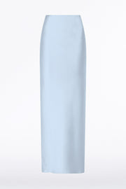 PALE BLUE CREPE BIAS SKIRT