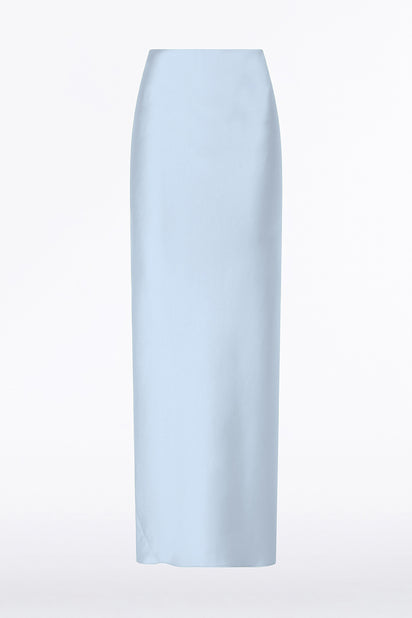 PALE BLUE CREPE BIAS SKIRT