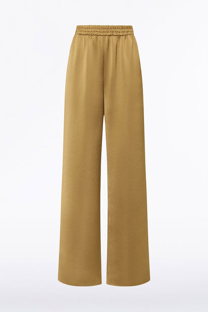 OLD GOLD LUSTRE SATIN ELASTIC PANT