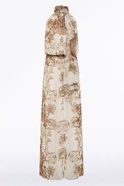 RENAISSANCE GEORGETTE HALTER DRESS