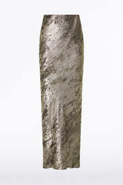 BURNISHED METALLIC BIAS SKIRT