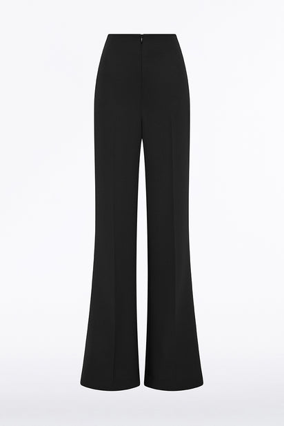 BLACK CREPE LOW WAIST PANT