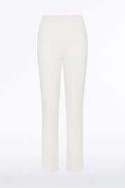 WHITE CREPE CLASSIC SLIM PANT