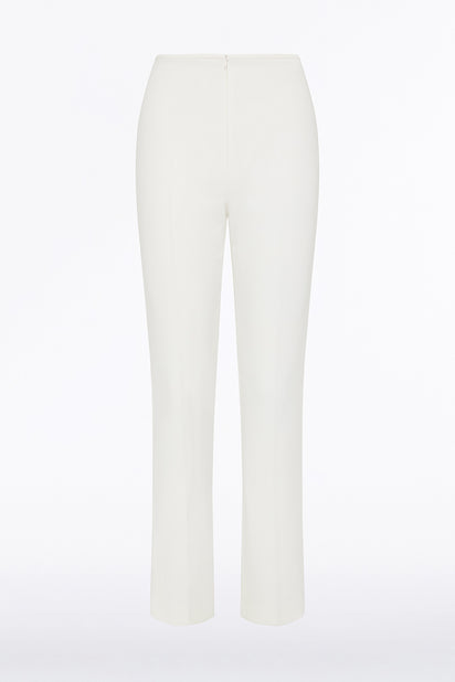 WHITE CREPE CLASSIC SLIM PANT
