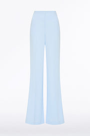 PALE BLUE CREPE LOW WAIST PANT