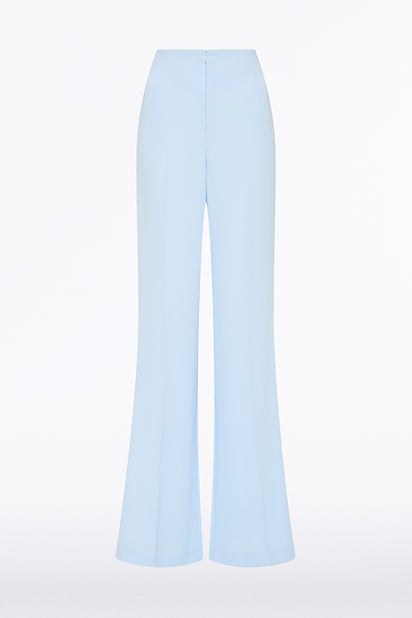 PALE BLUE CREPE LOW WAIST PANT