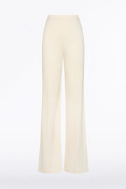 IVORY PONTE WIDE LEG PANT