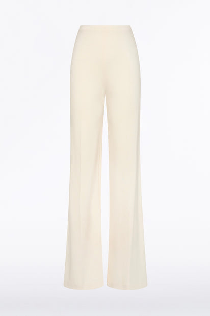 IVORY PONTE WIDE LEG PANT