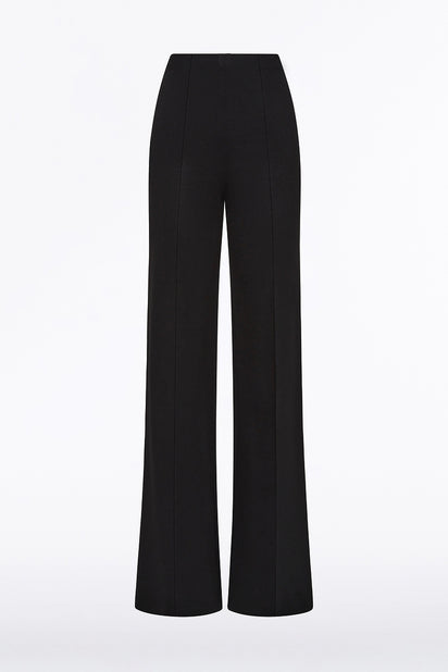 BLACK PONTE WIDE LEG PANT