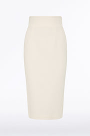 IVORY CREPE PENCIL SKIRT