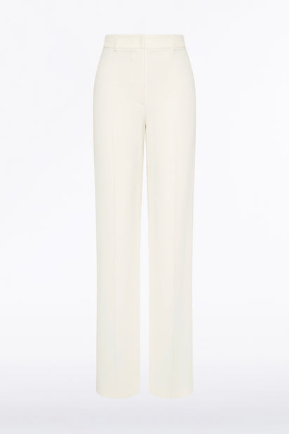 IVORY CREPE STRAIGHT LEG PANT