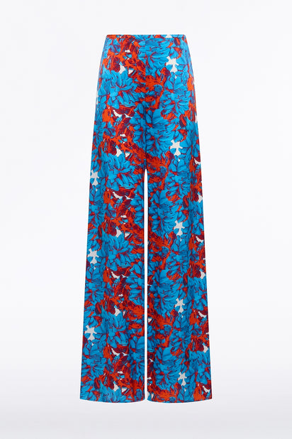 IMPASTO PRINT SILK PALAZZO PANT
