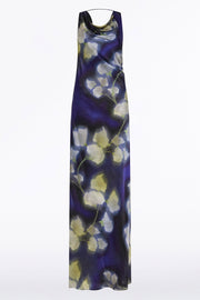 CALLA LILY SILK VISCOSE COWL FRONT GOWN